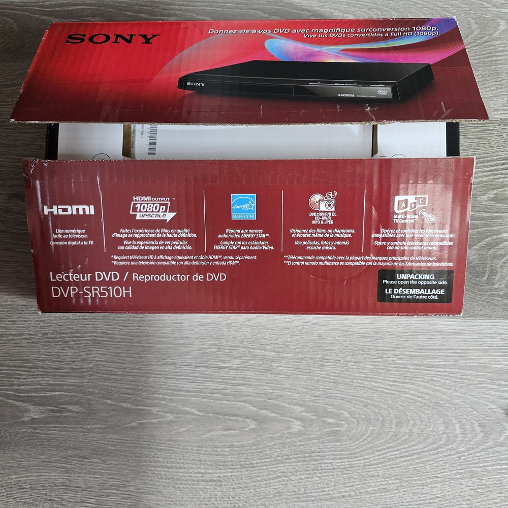 Sony DVD Player DVP-SR510H, NEW